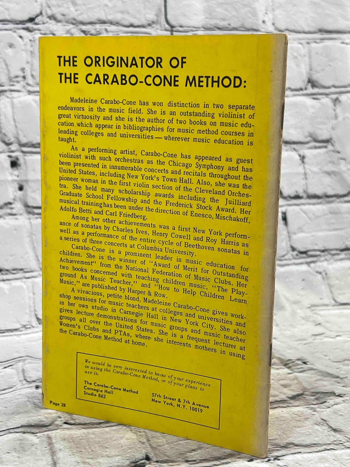 The Carabo-Cone Method in Action