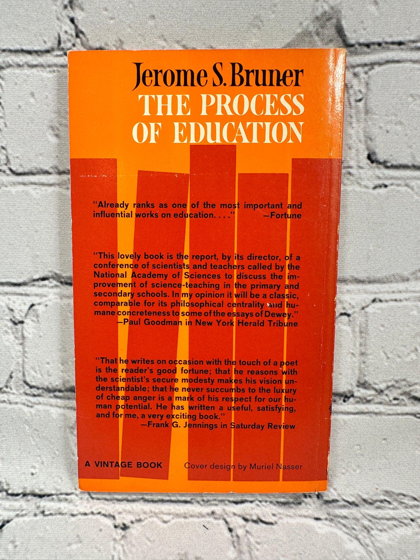 The Process of Education by Jerome S Bruner [1960 · Vintage Books]