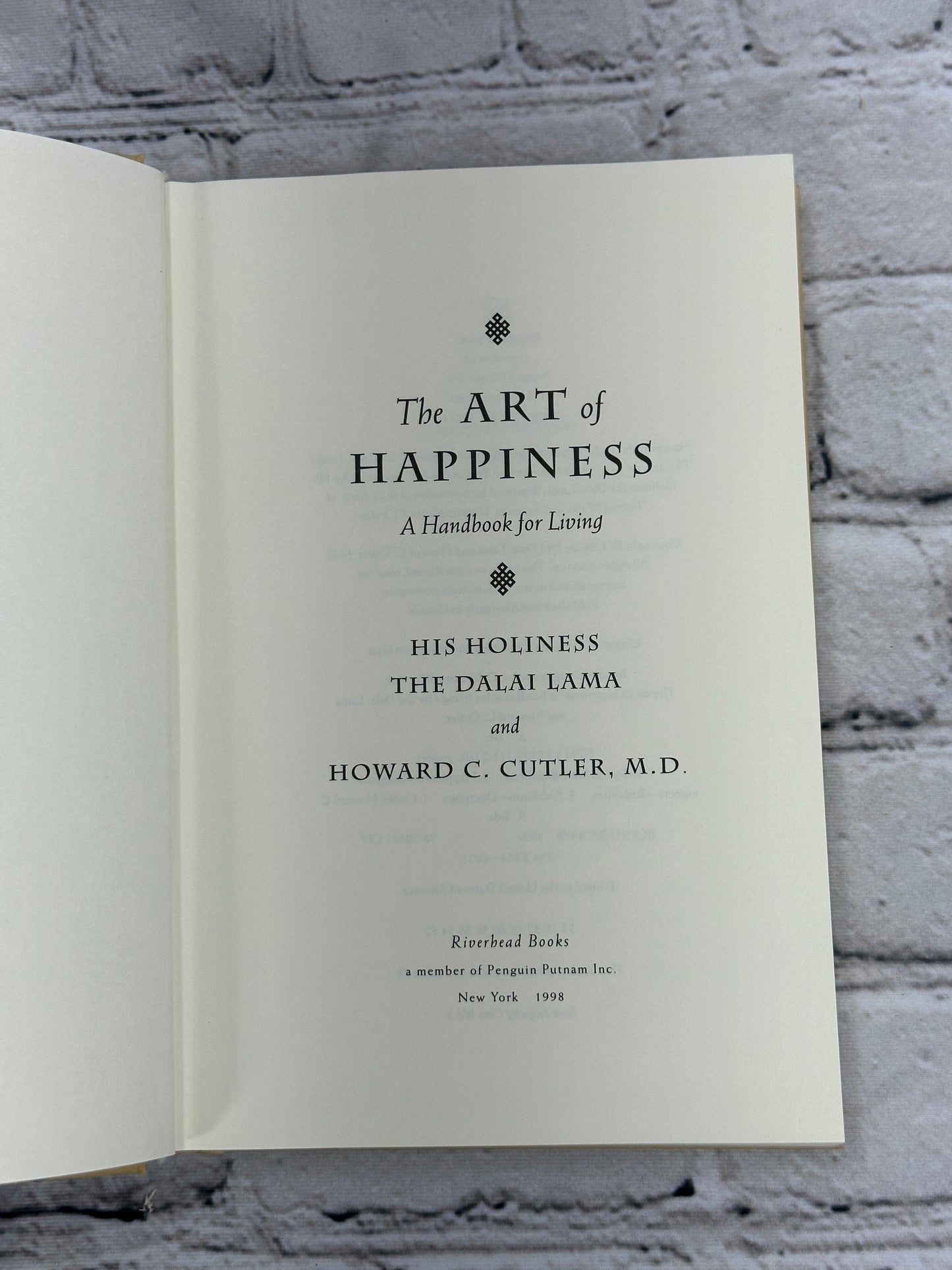 The Art of Happiness A Handbook for Living by The Dalai Lamar [1998]