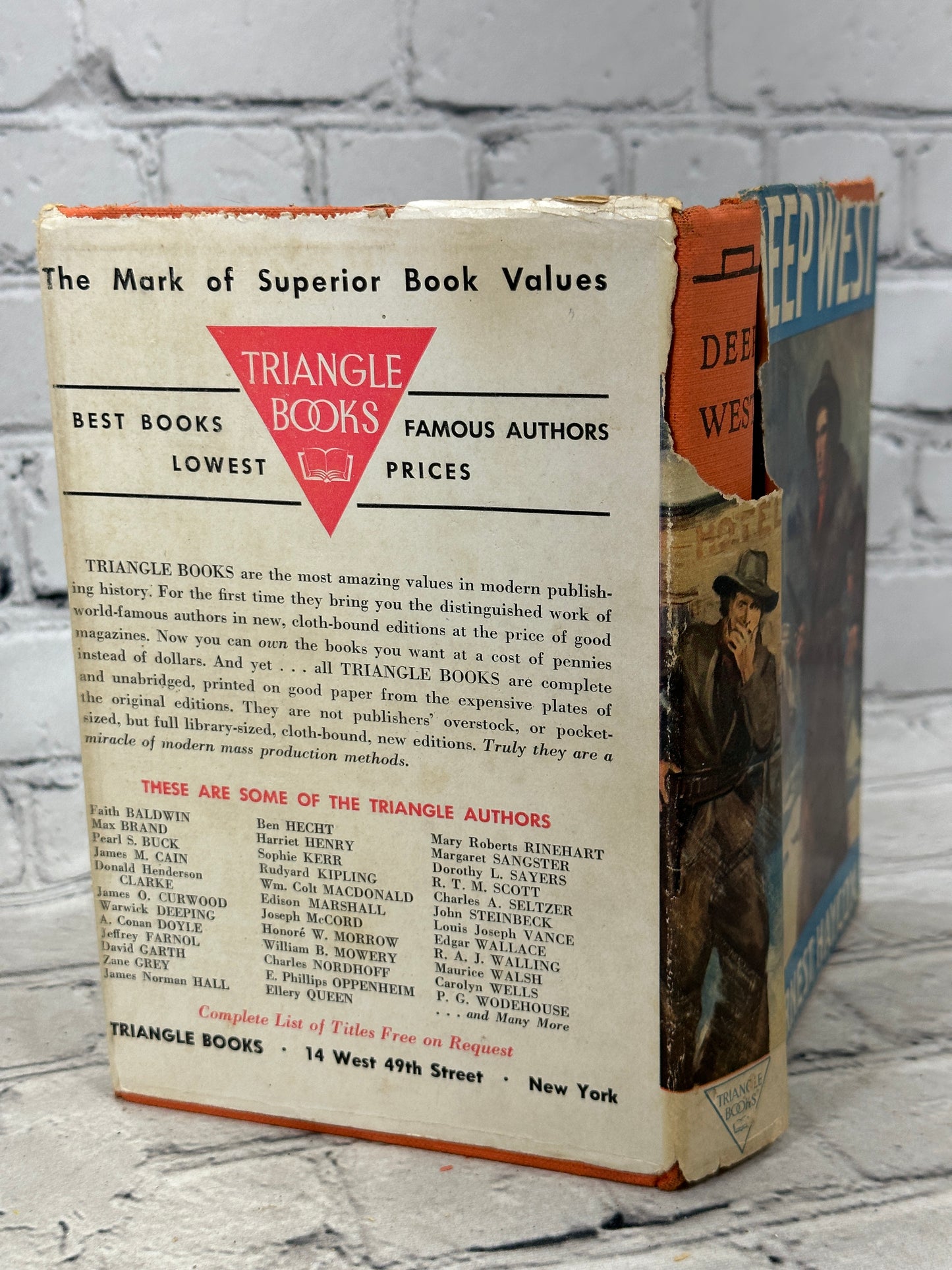 Deep West by Ernest Haycox [1939 · Second Printing]