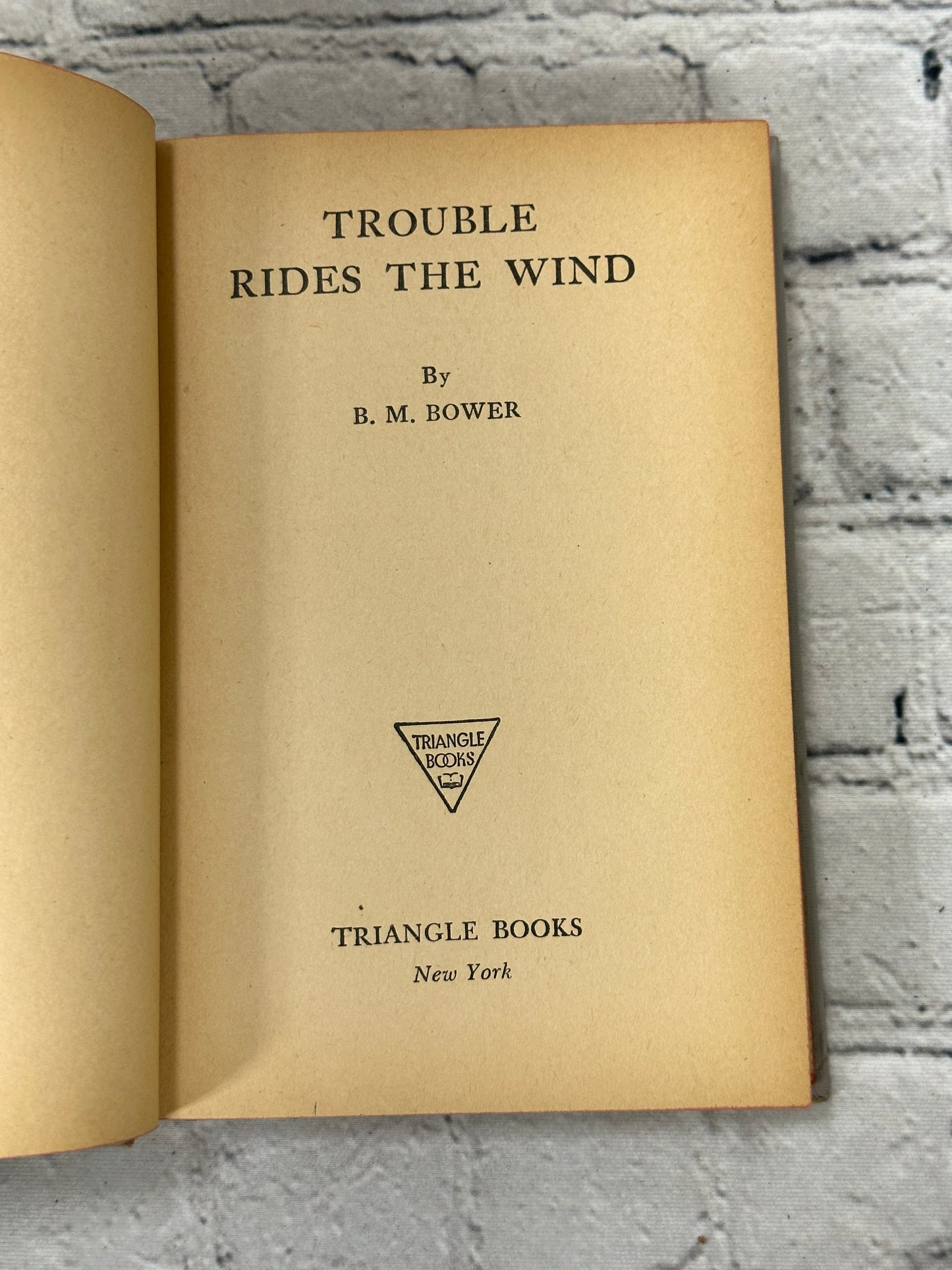 Trouble Rides The Wind by B.M. Bower [1943]