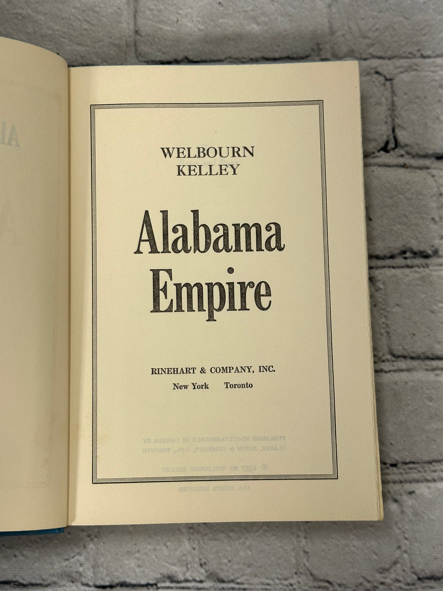 Alabama Empire by Welbourn Kelley [1957 · Book Club Edition]