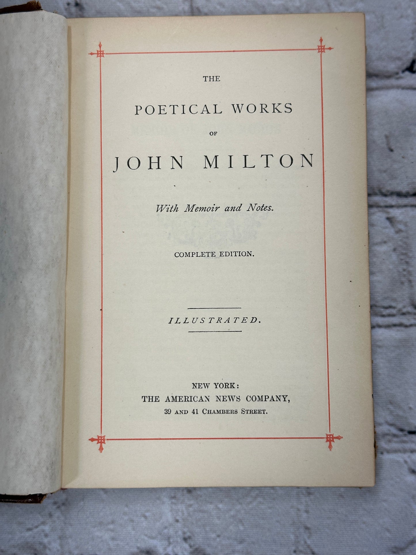 The Poetical Workfs of John Milton Memoir & Notes [Complete Edition · 1800s]