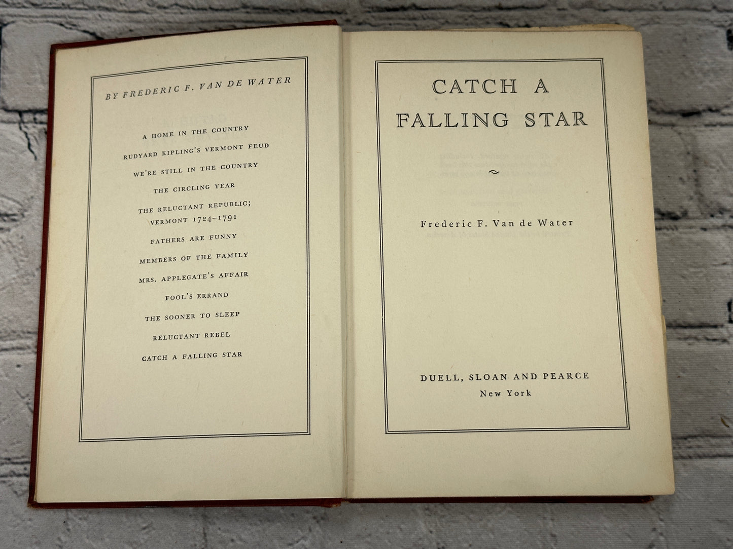 Catch a Falling Star by Frederic F. Van De Water [1949 · First Printing]