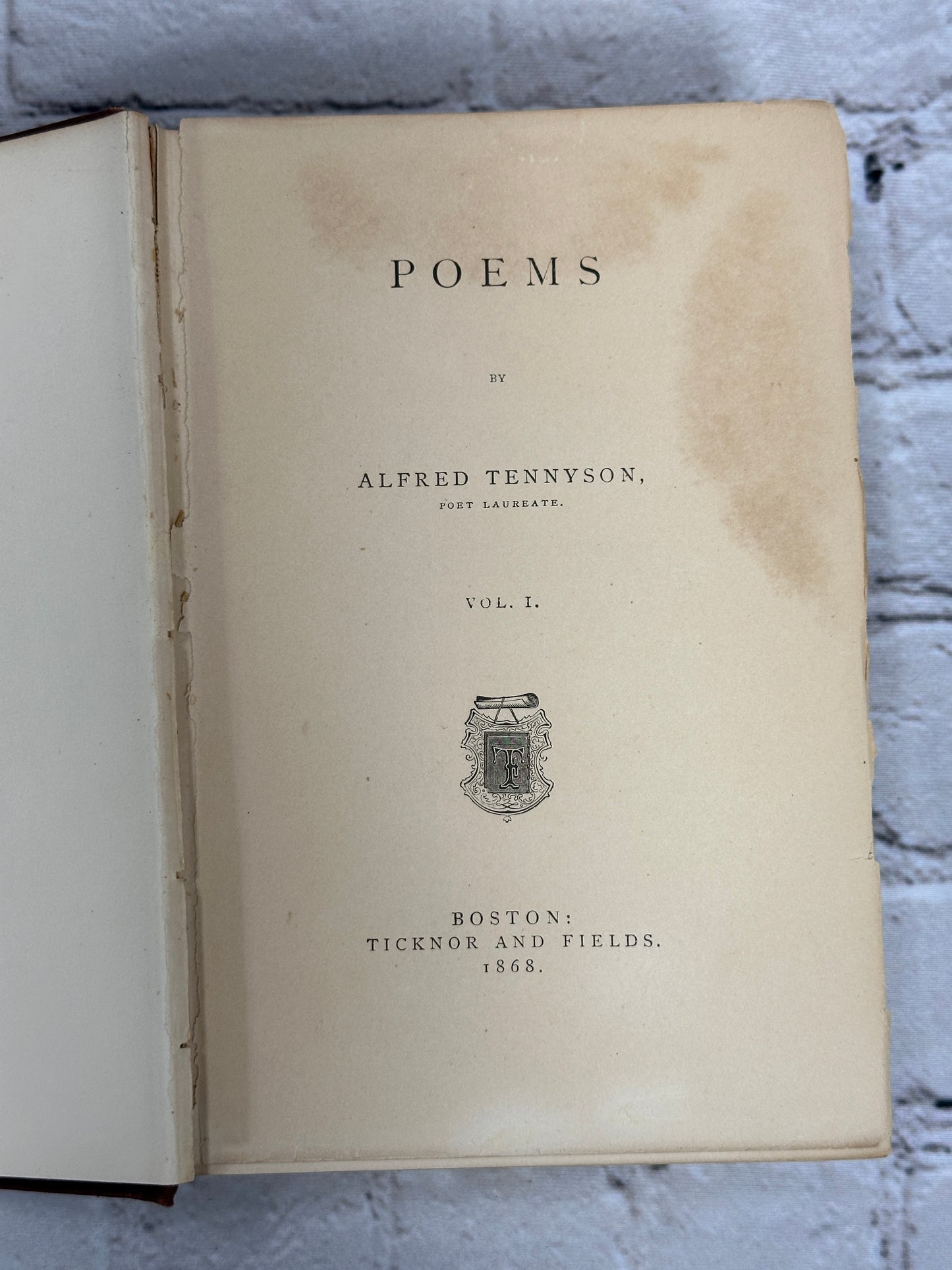 Tennyson's Poems Two Volumes in One [Ticknor and Fields · 1868]