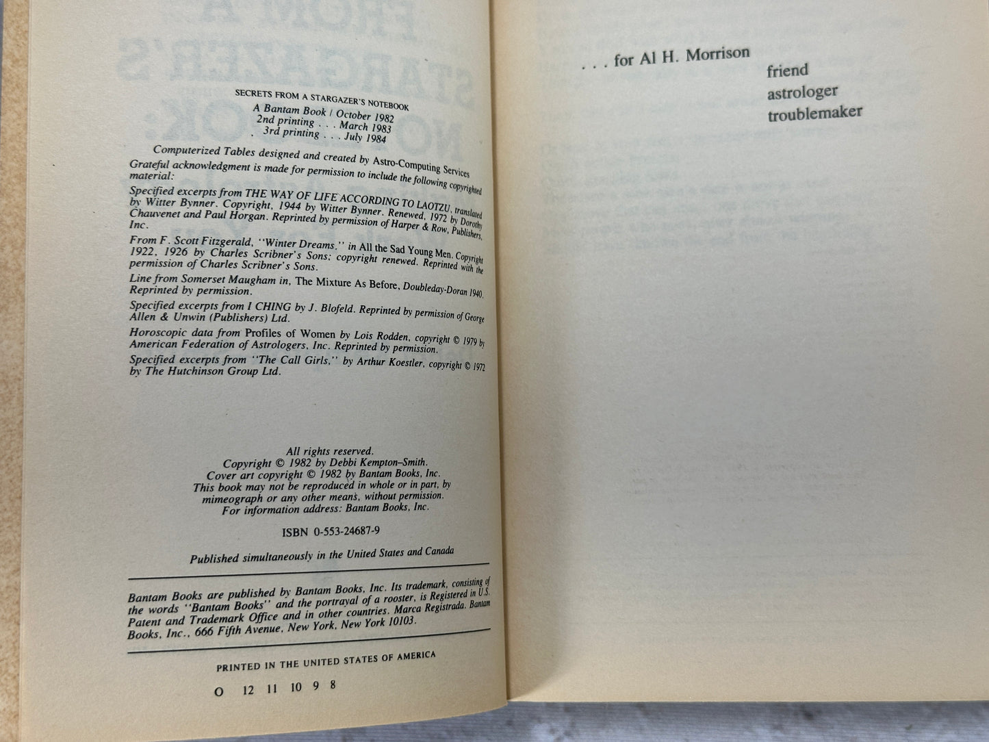 Secrets from a Stargazer’s Notebook by Debbi Kempton-Smith [1984]