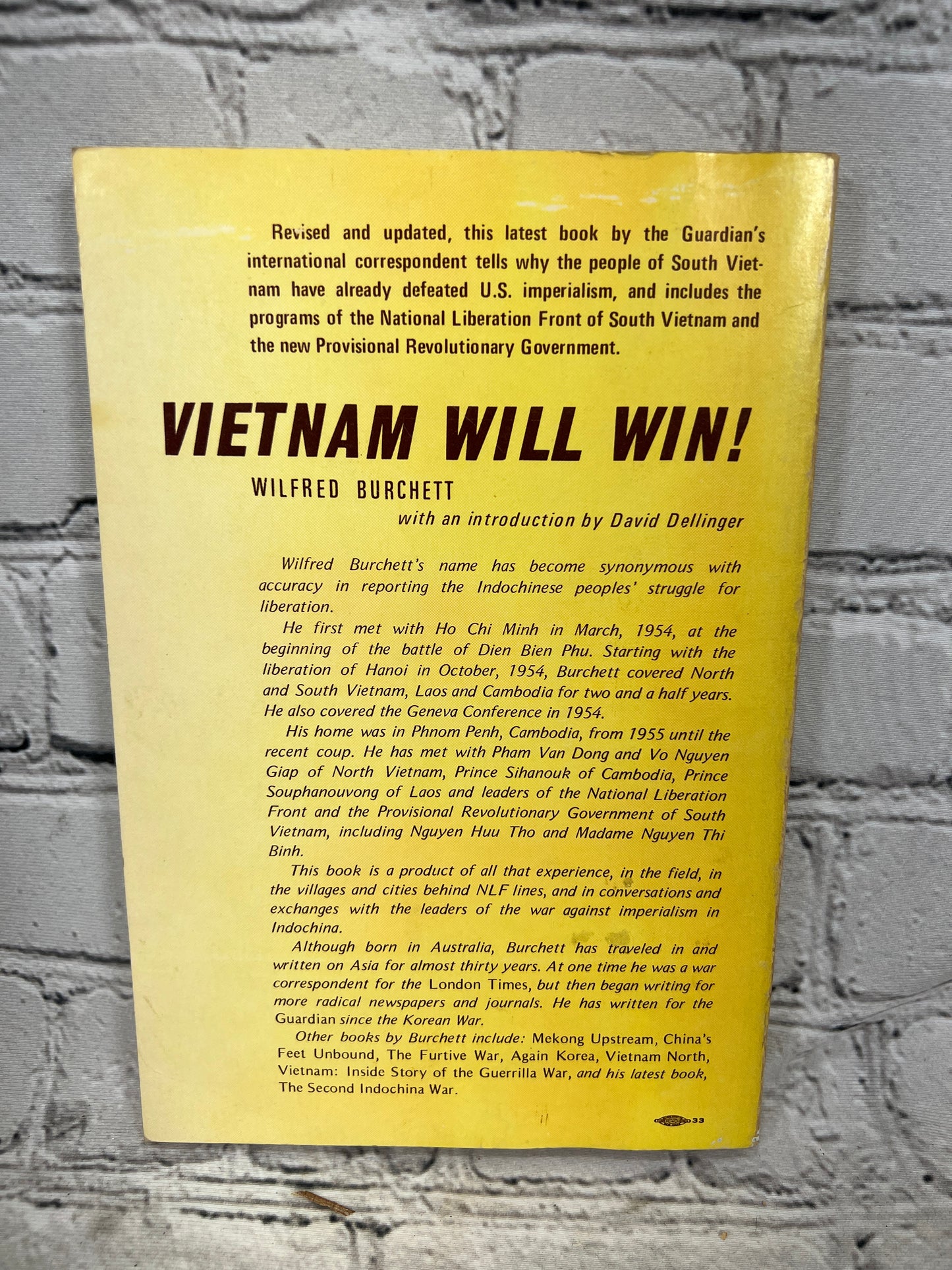 Vietnam Will Win! by Wilfred G. Burchett [2nd Revised & Enlarged Edition · 1970]