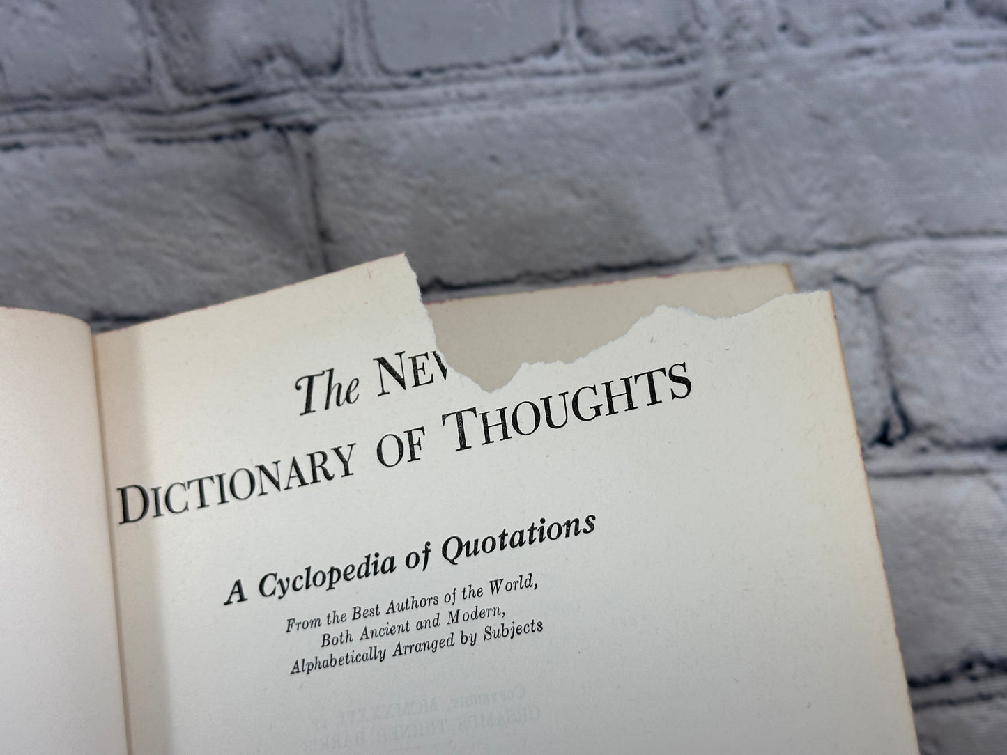 The New Dictionary Of Thoughts [Revised & Enlarged · 1955]