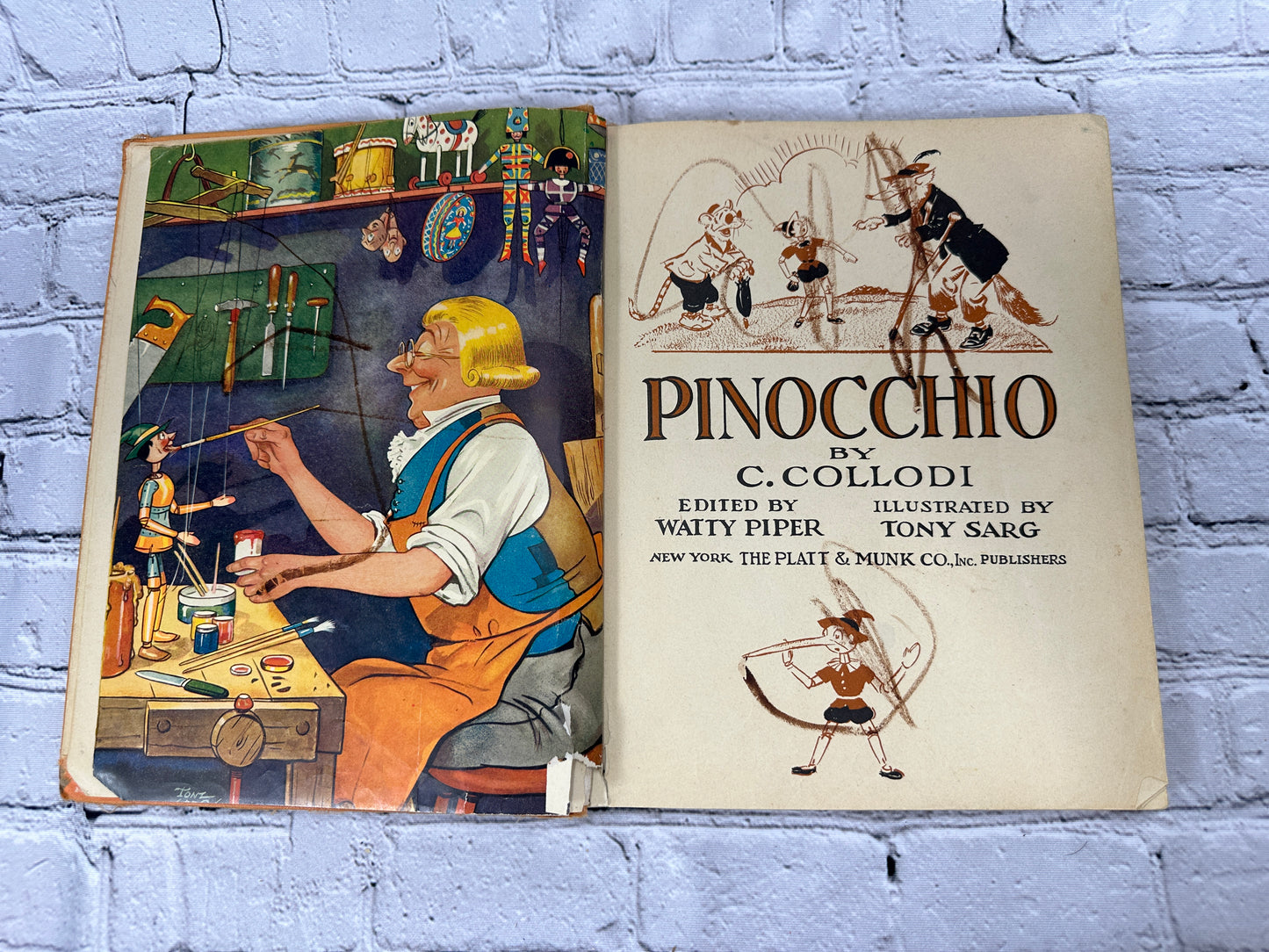 Pinocchio by Carlo Collodi [Platt & Munk Co. · 1940]