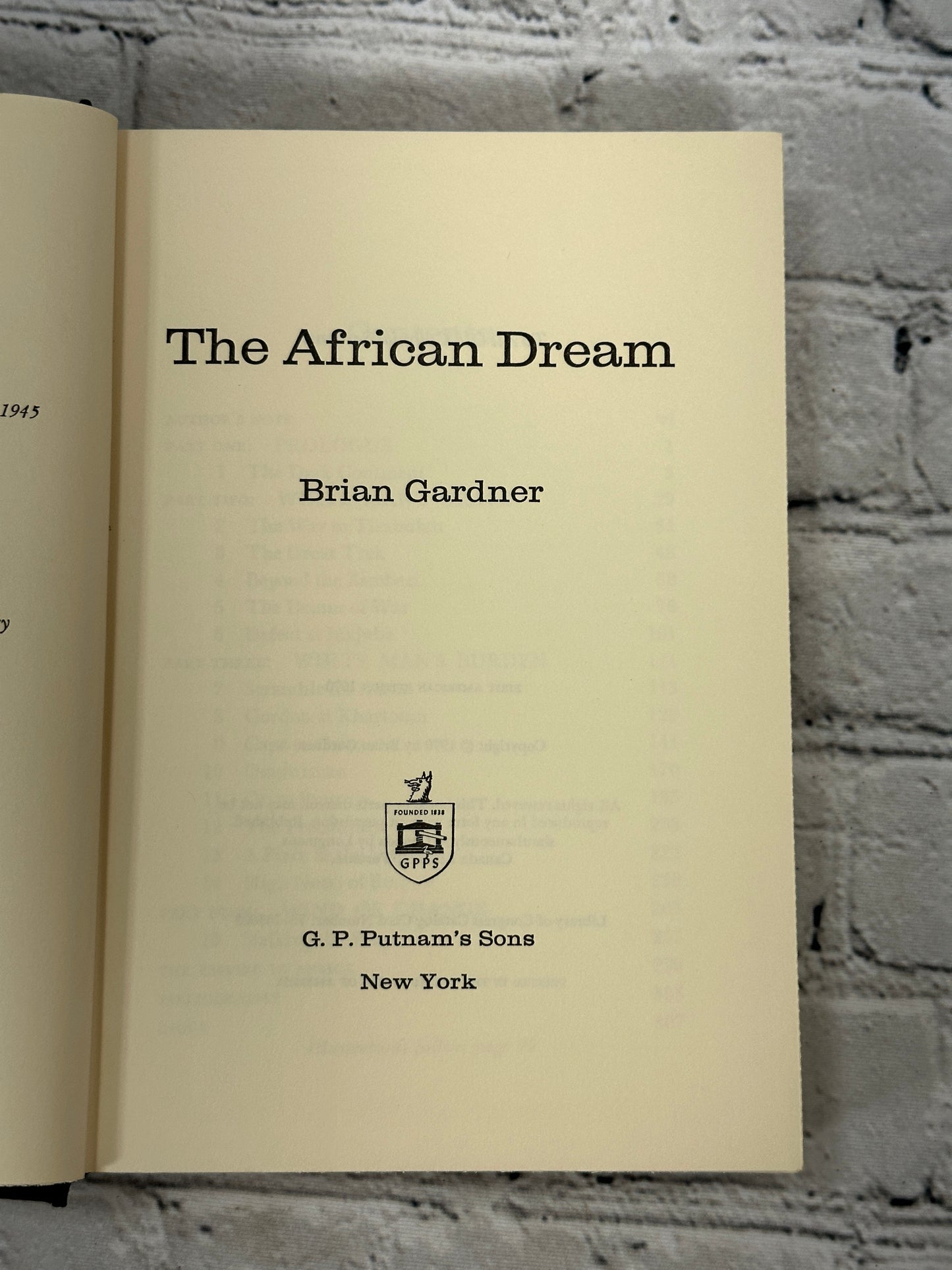 The African Dream by Brian Gardner [1970 · 1st American Edition]