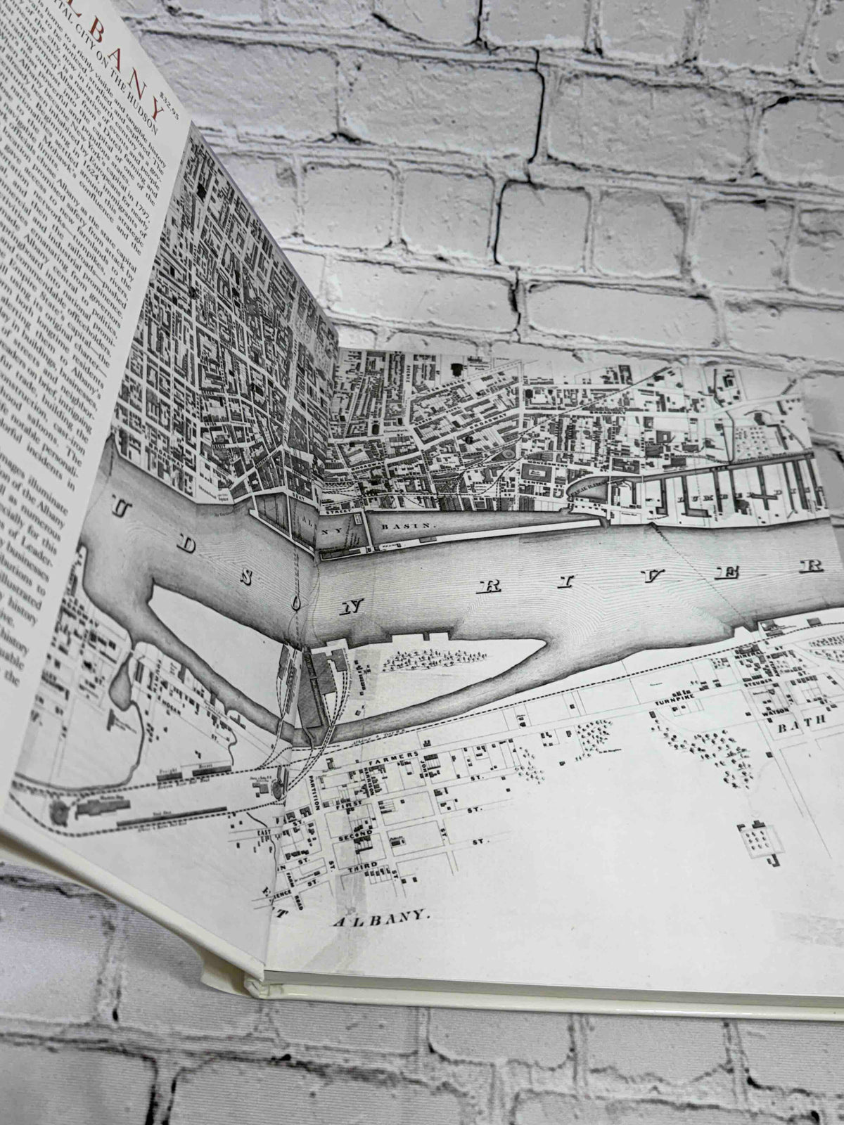 Albany: Capital City on the Hudson by John J. McEneny, 2006 signed second edition - endpaper map