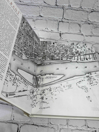 Albany: Capital City on the Hudson by John J. McEneny, 2006 signed second edition - endpaper map