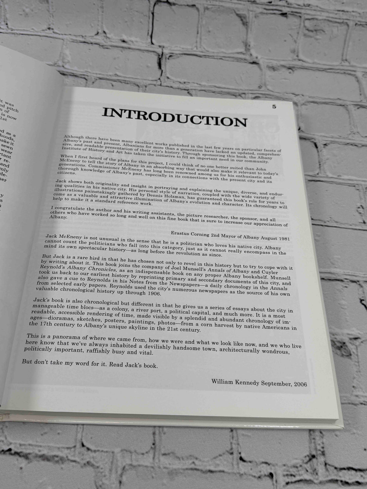 Albany: Capital City on the Hudson by John J. McEneny, 2006 signed second edition - introduction