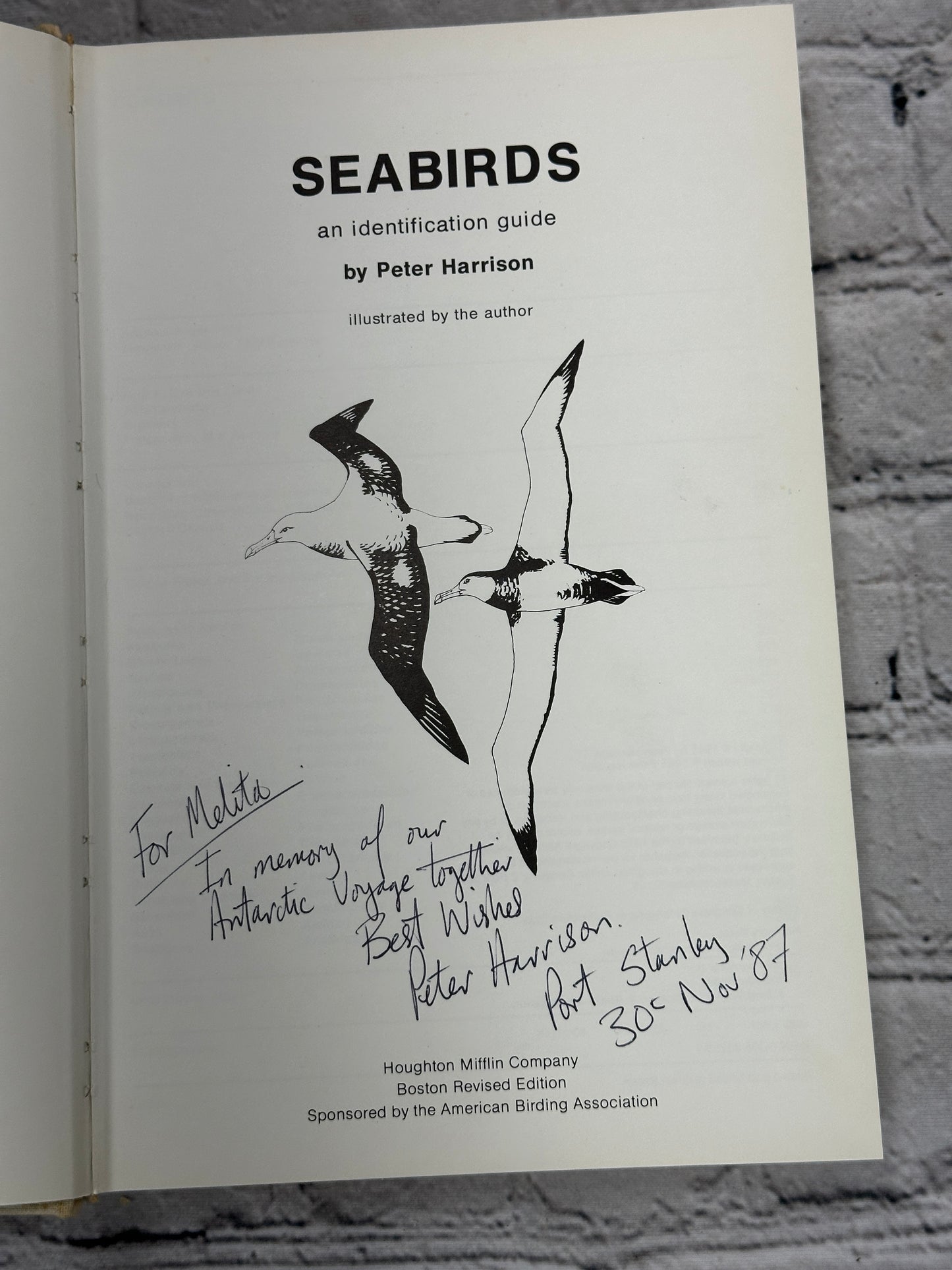 Seabirds An Identification Guide by Peter Harrison  [SIGNED · Revised · 1985]