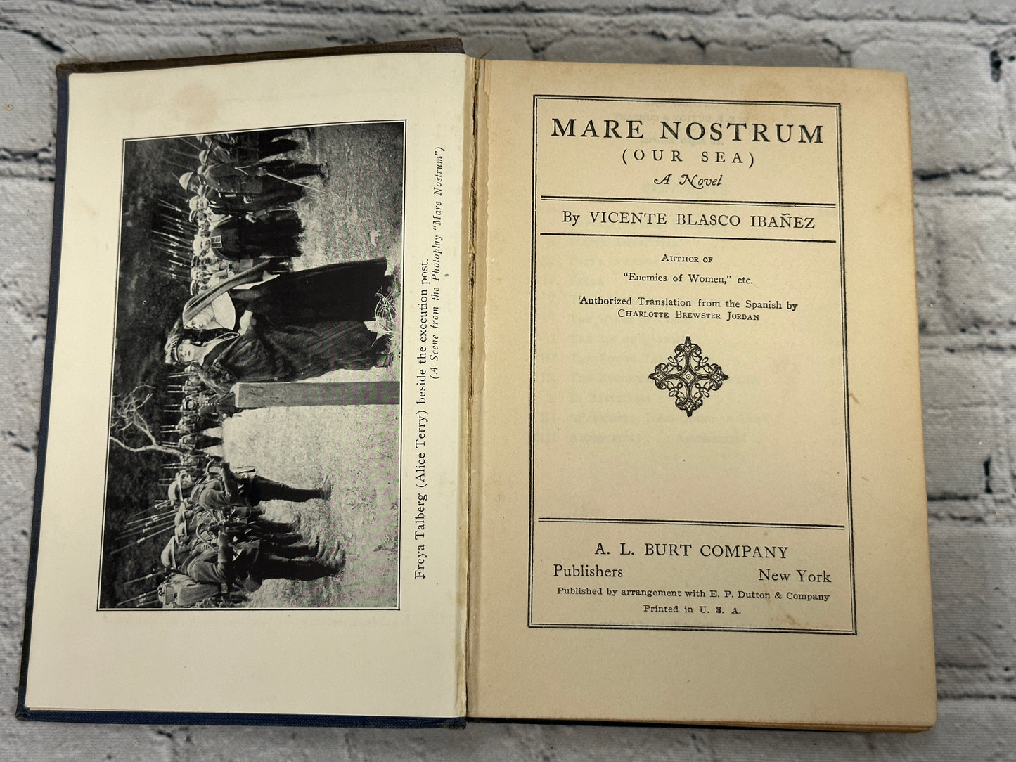 Mare Nostrum (Our Sea) A Novel By Vicente Blasco Ibanez [1919]