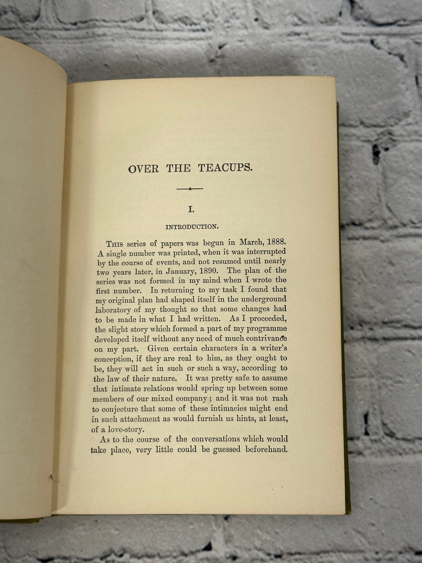 Over The Teacups By Oliver Wendell Holmes [1890 · Riverside Press]