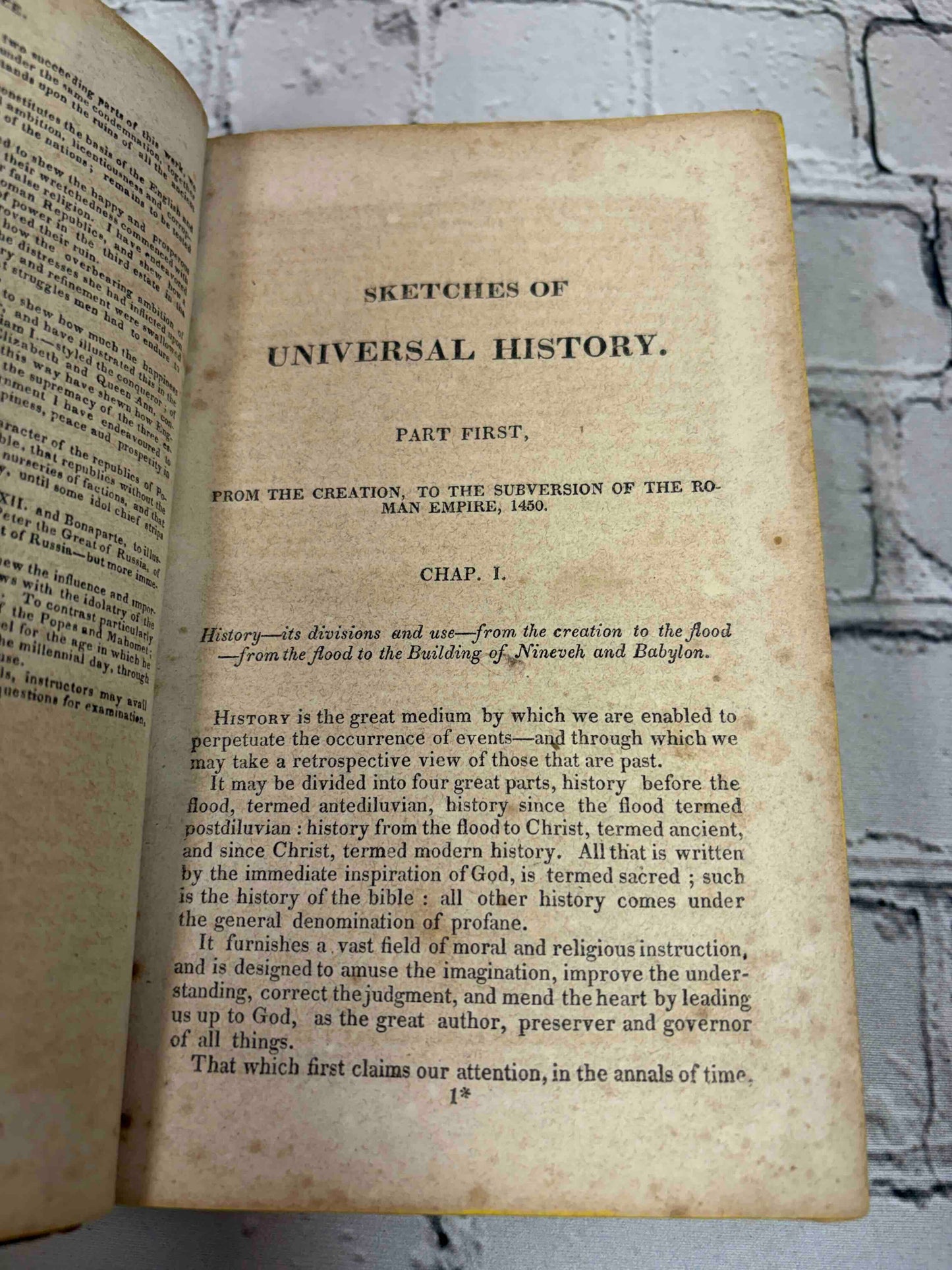 Sketches of Universal History, Sacred and Profane