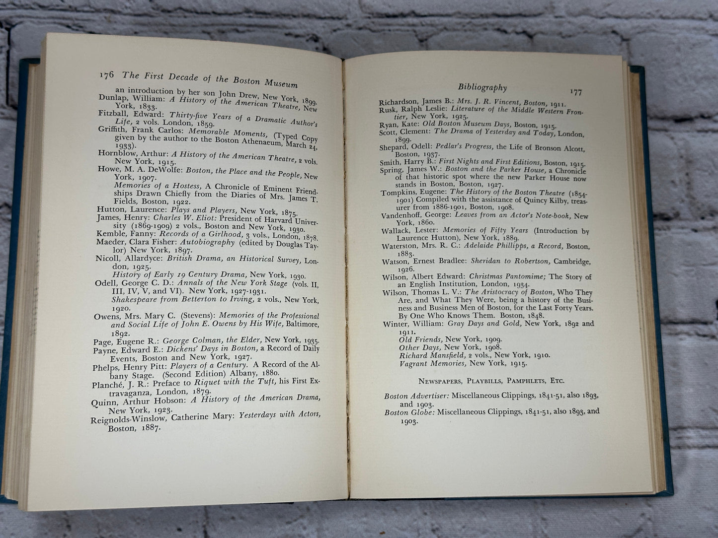 The First Decade of the Boston Museum by Claire McGlinchee [SIGNED · 1st · 1940]