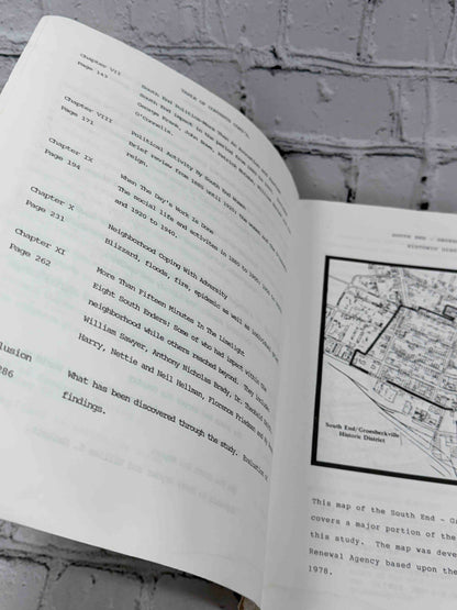 The Texture of a Neighborhood: Albany's South End 1880-1940 by Virginia B. Bowers, 1991 paperback - contents page and map