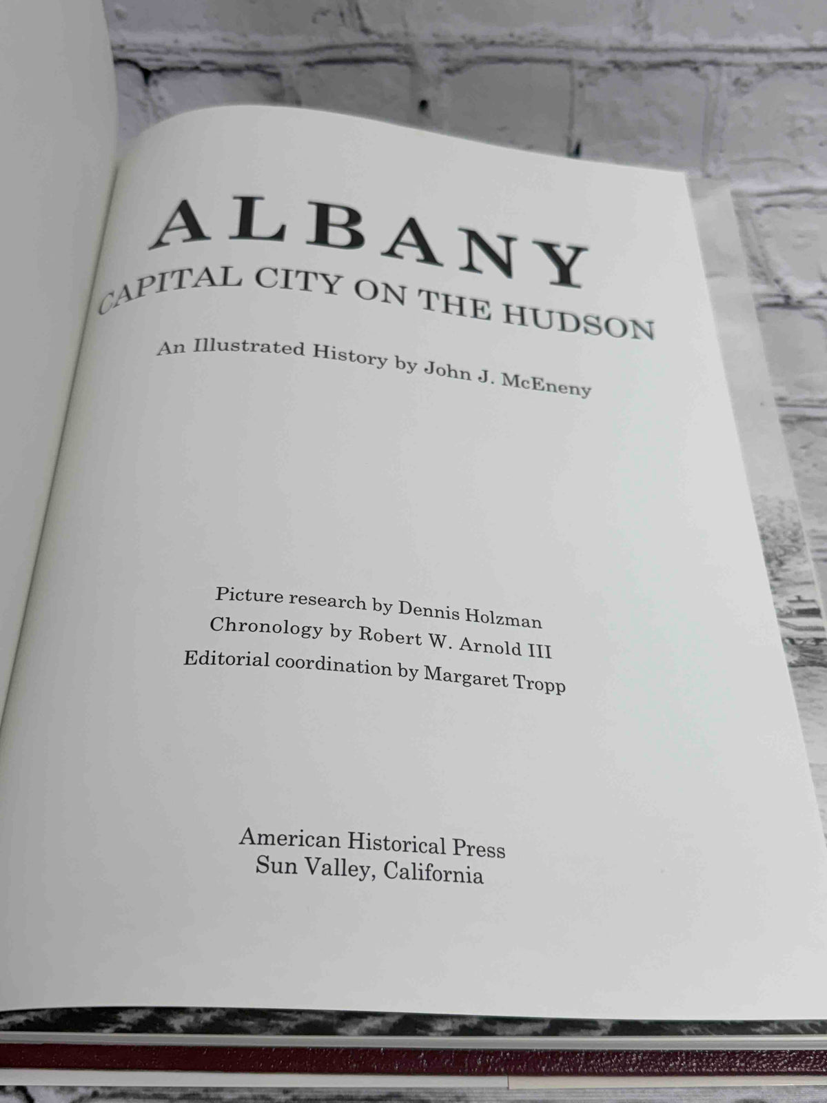 Albany: Capital City on the Hudson by John J. McEneny, 1998 hardcover - title page