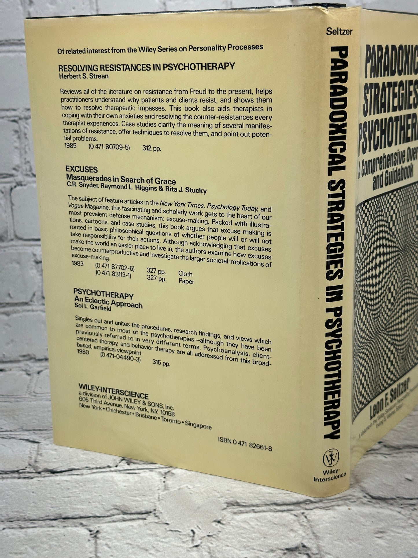 Paradoxical Strategies in Psychotherapy by Leon F. Seltzer [1986 · 2nd Printing]