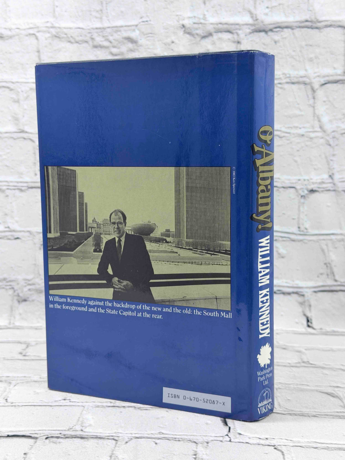 O Albany! by William Kennedy, 1983 Viking hardcover - dust jacket rear and spine