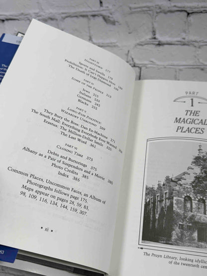 O Albany! by William Kennedy, 1983 Viking hardcover - contents and part opening