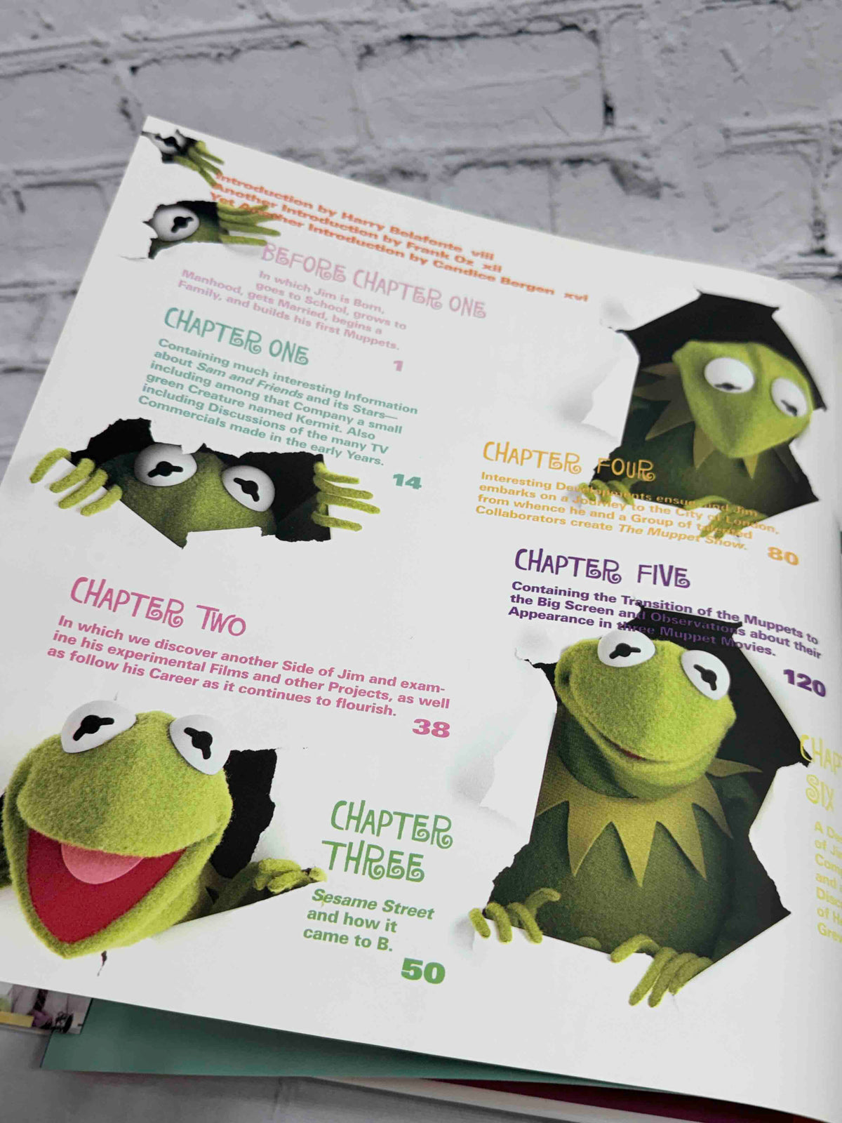 Jim Henson: The Works by Christopher Finch, 1993 Random House hardcover - contents page