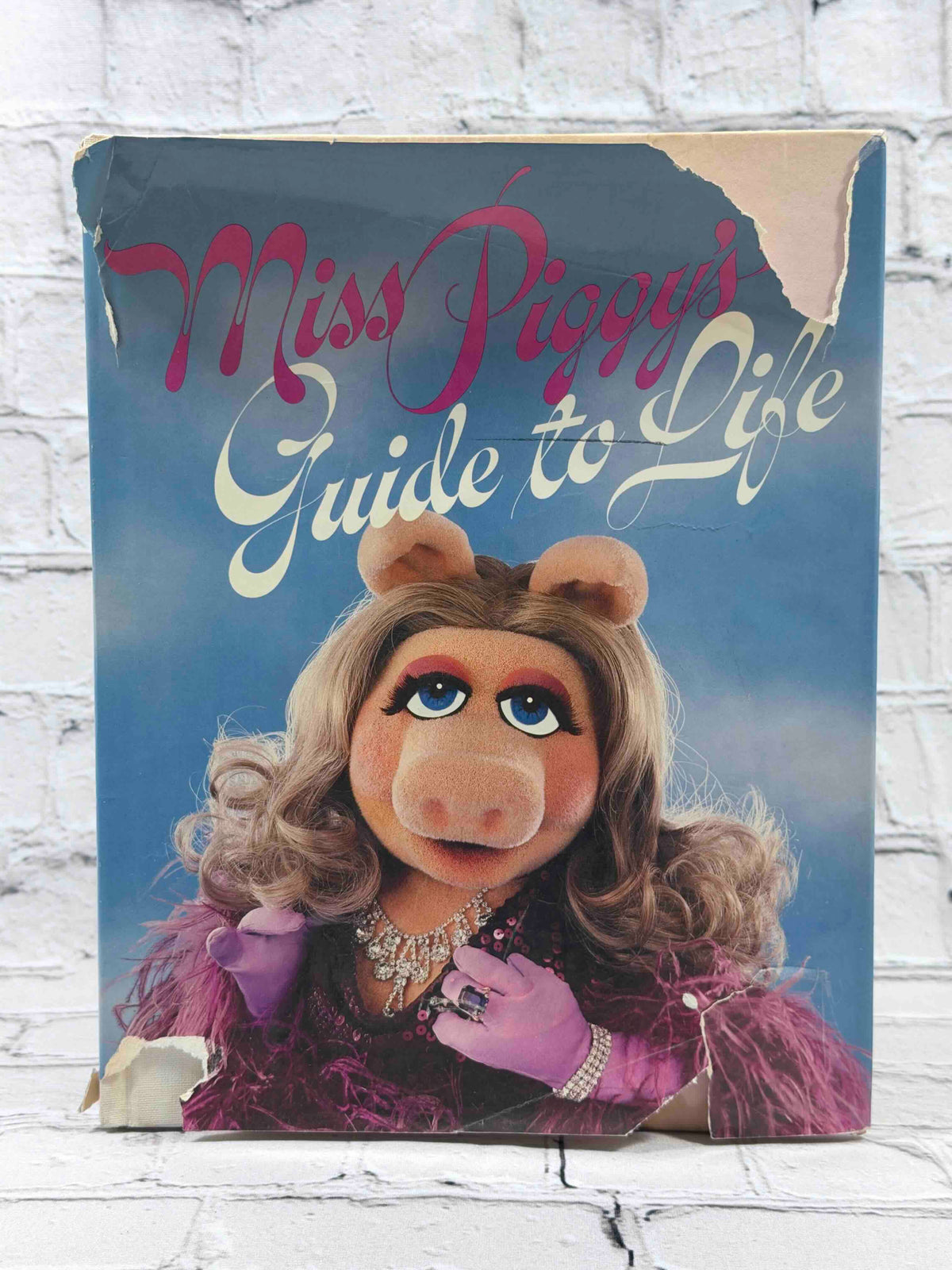 Miss Piggy's Guide to Life, 1981 Knopf hardcover - dust jacket front showing chips