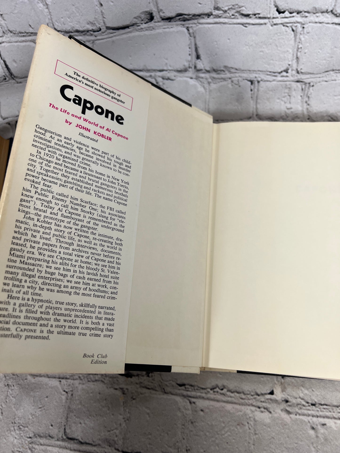 Capone: The Life and World of Al Capone [Book Club Edition · 1971]