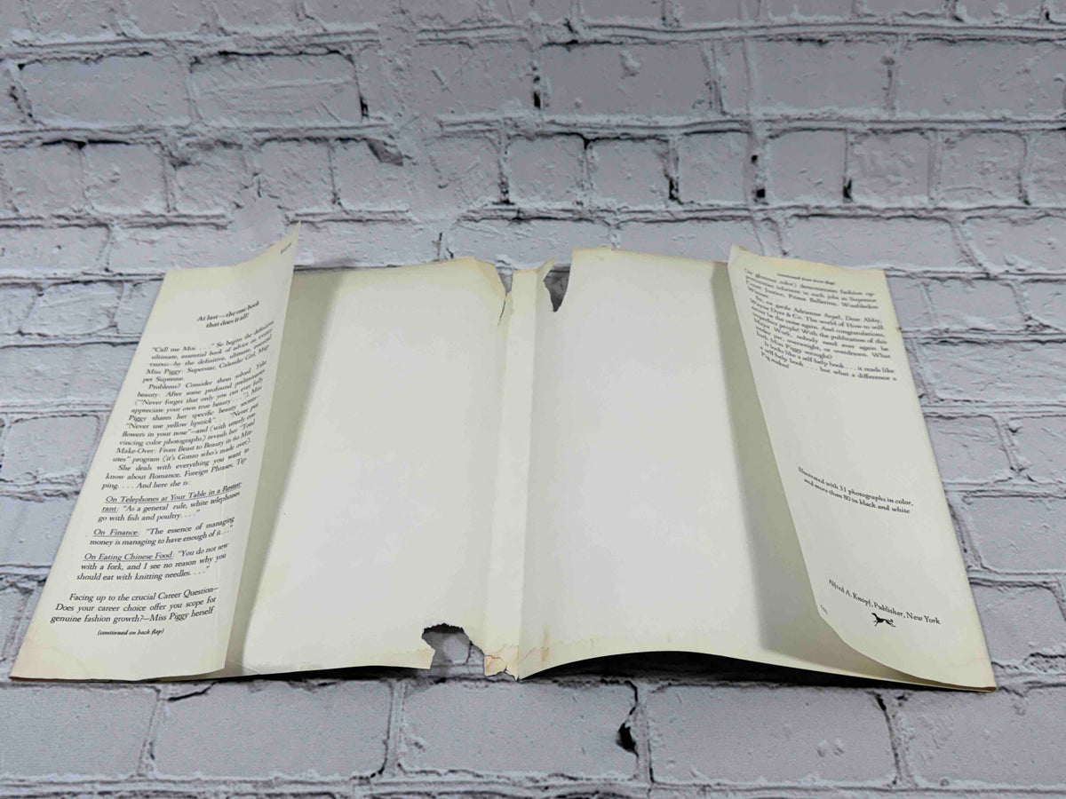 Miss Piggy's Guide to Life, 1981 Knopf hardcover - dust jacket flaps showing chips