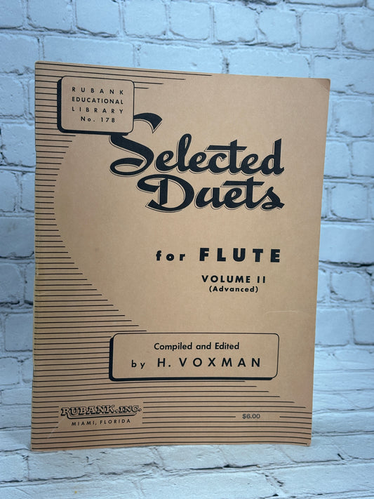 Selected Duets for Flute (Advanced) by H. Voxman [Volume 2 · Rubank · no. 178]