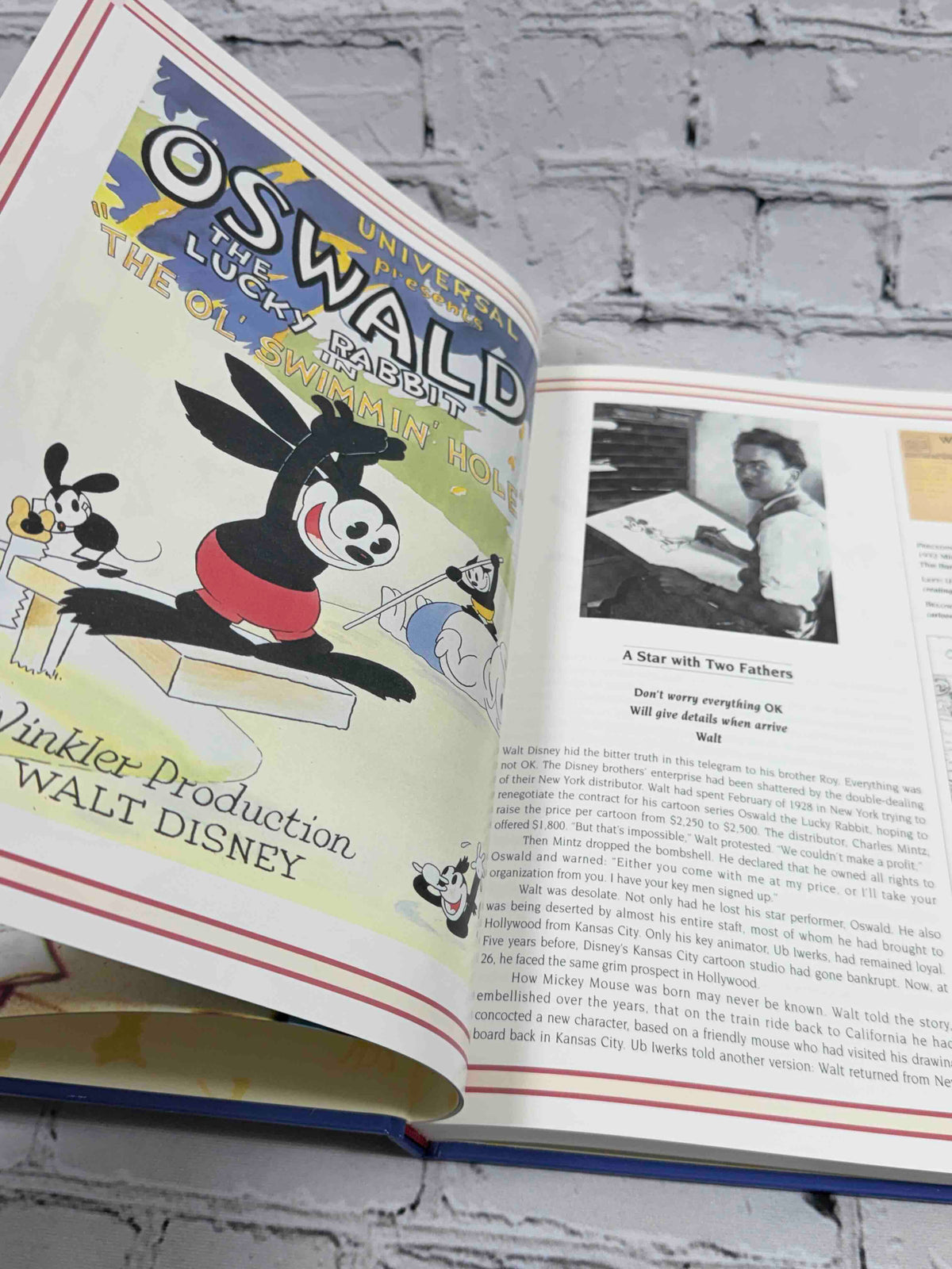 Disney's Art of Animation by Bob Thomas, 1991 Hyperion hardcover - interior illustrated pages