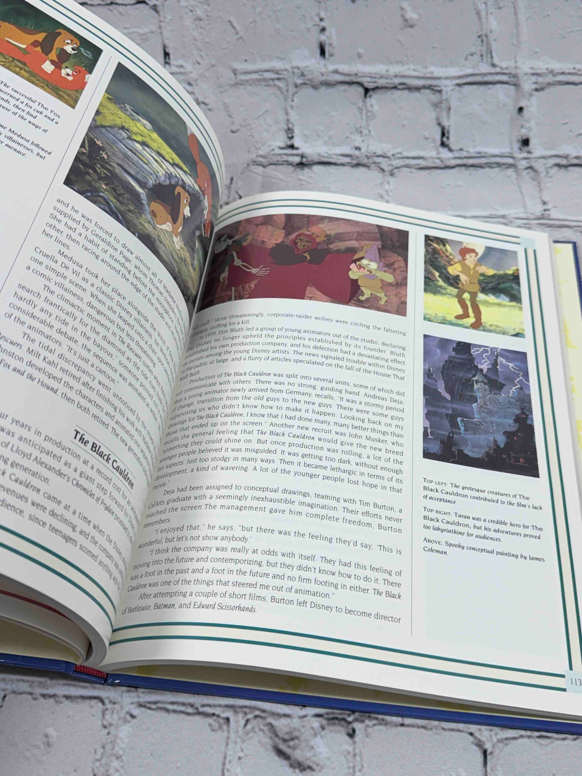 Disney's Art of Animation by Bob Thomas, 1991 Hyperion hardcover - interior illustrated pages