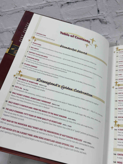 Disney Insider Yearbook: 2005 Year in Review, 2006 hardcover - contents page