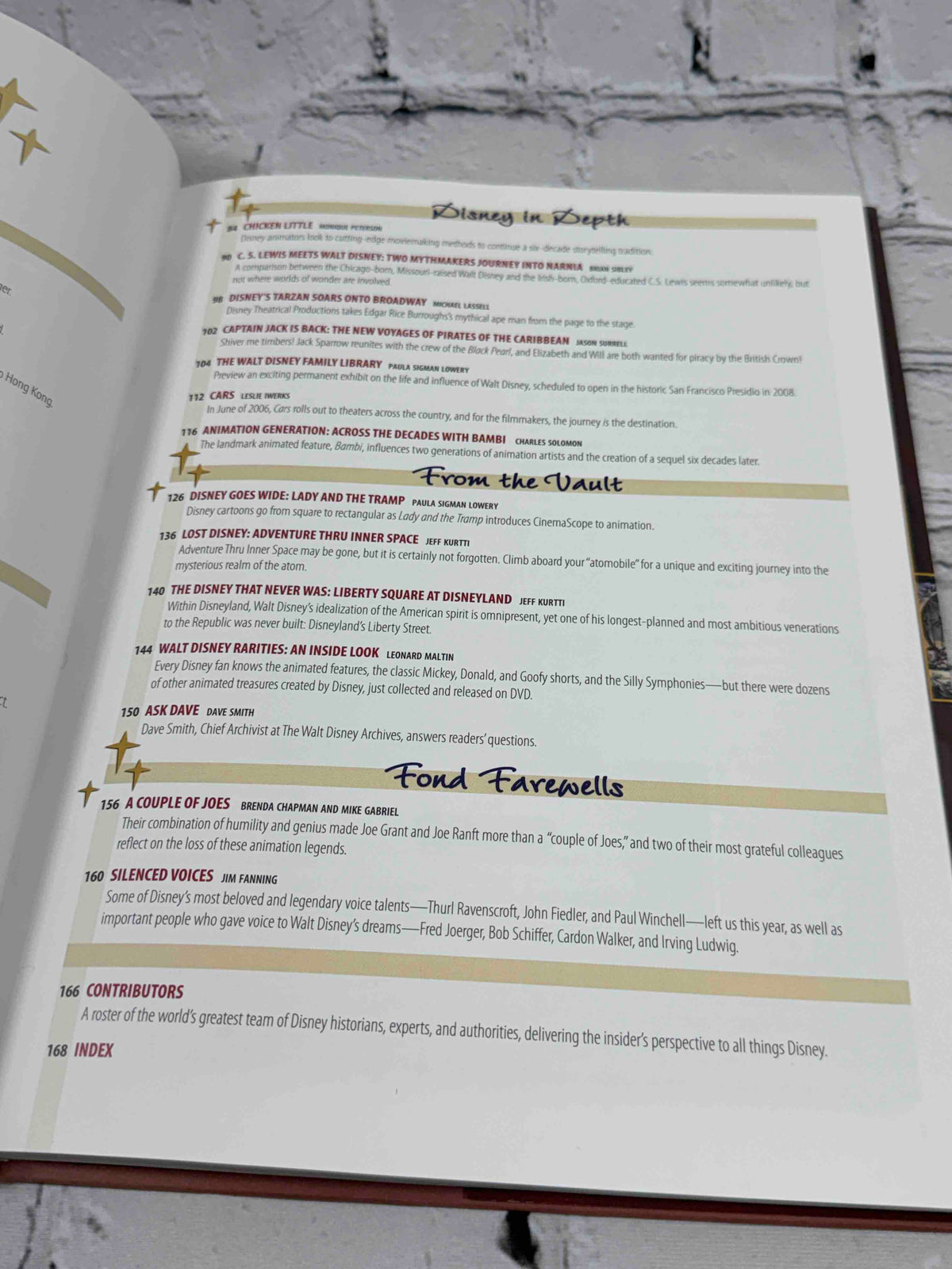 Disney Insider Yearbook: 2005 Year in Review, 2006 hardcover - contents continued