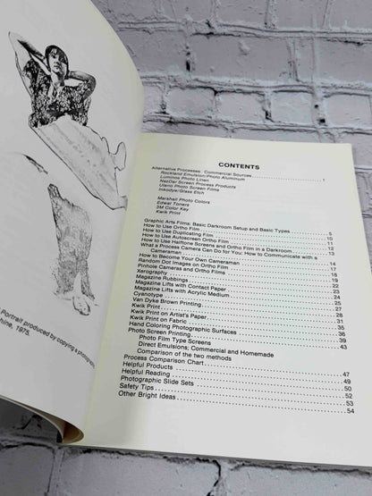 Breaking the Rules: A Photo Media Cookbook by Bea Nettles, 1977 paperback - contents page
