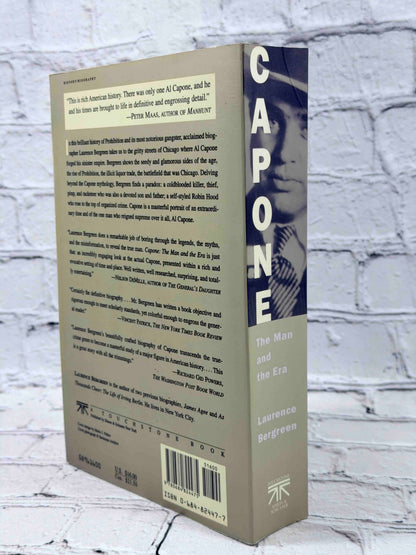 Capone: The Man and the Era by Laurence Bergreen, 1996 Touchstone paperback - rear cover and spine