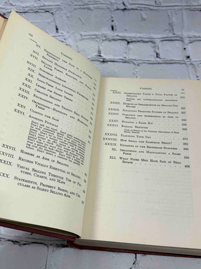 Selling Real Estate by Stanley L. McMichael, 1947 Prentice-Hall hardcover - contents continued