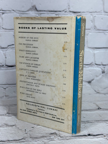 Kahlil Gibran [4 Book Set · Philosophical Library · 1947 - 1966]