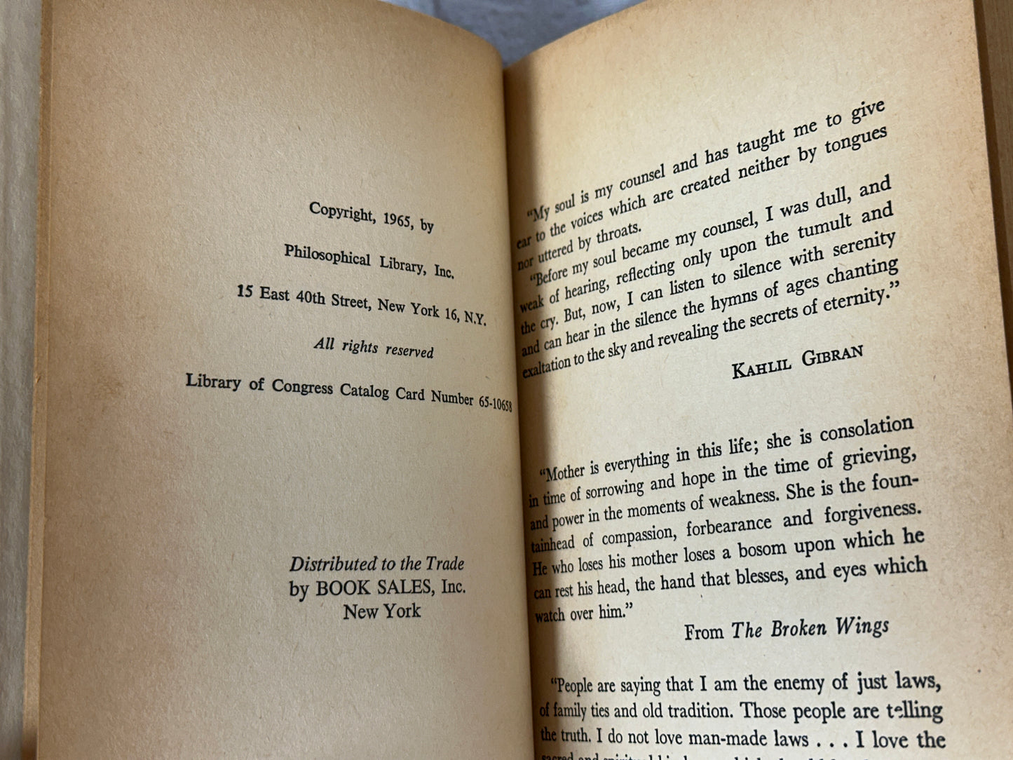 Kahlil Gibran [4 Book Set · Philosophical Library · 1947 - 1966]