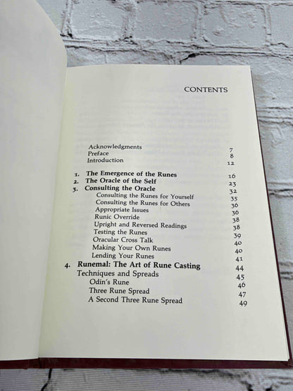 The Book of Runes by Ralph Blum, St. Martin's Press hardcover - contents