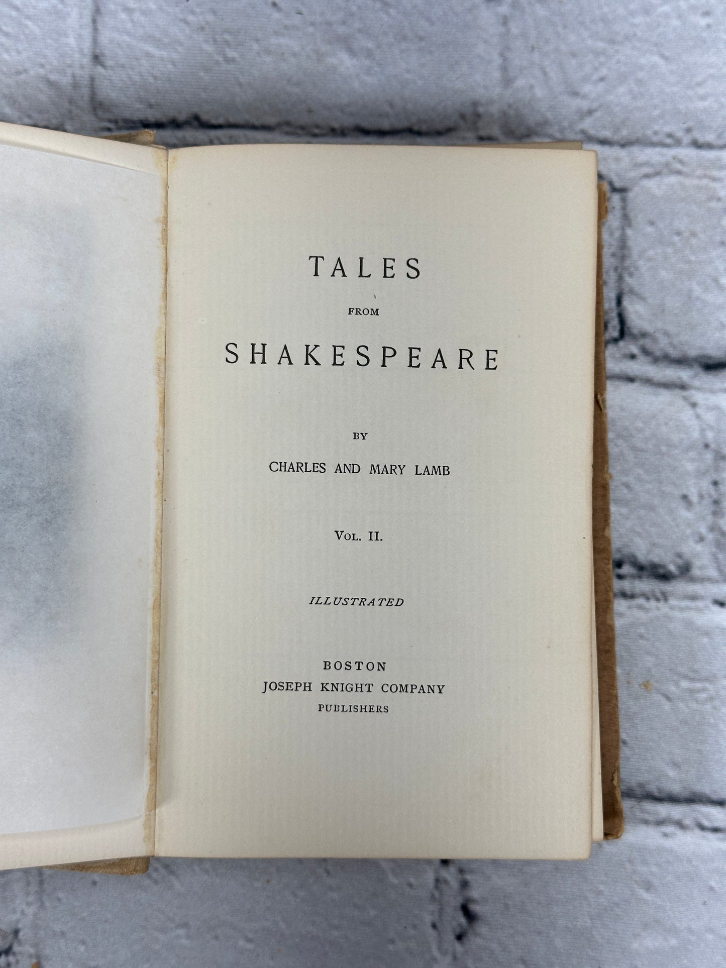 Tales From Shakespeare By Charles And Mary Lamb Vol. II. [Illustrated]