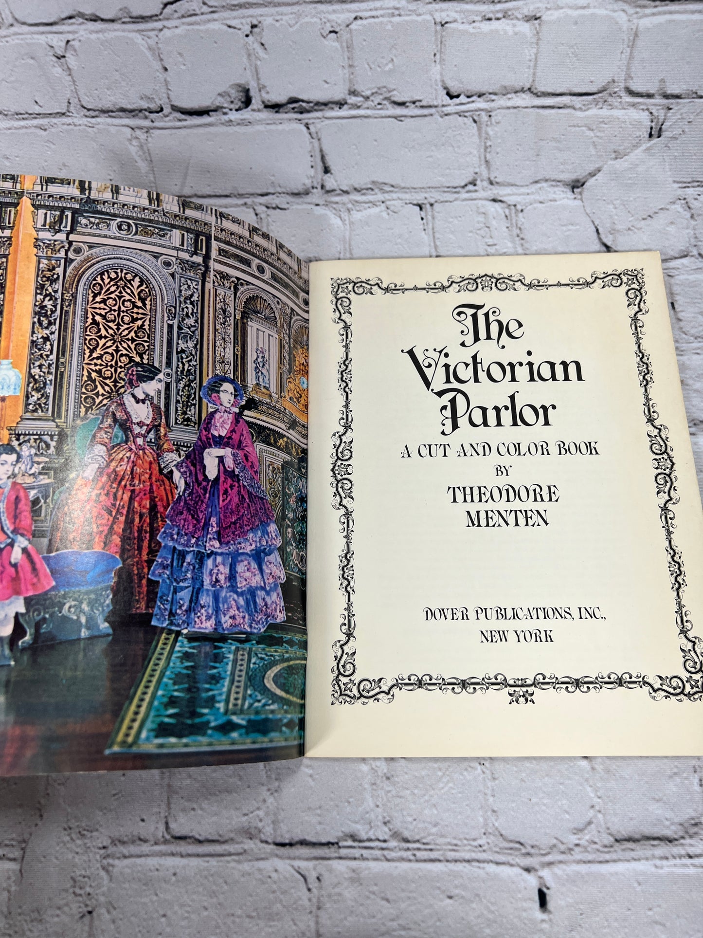 The Victorian Parlor Cut and Color Book by Theodore Menten [1975]