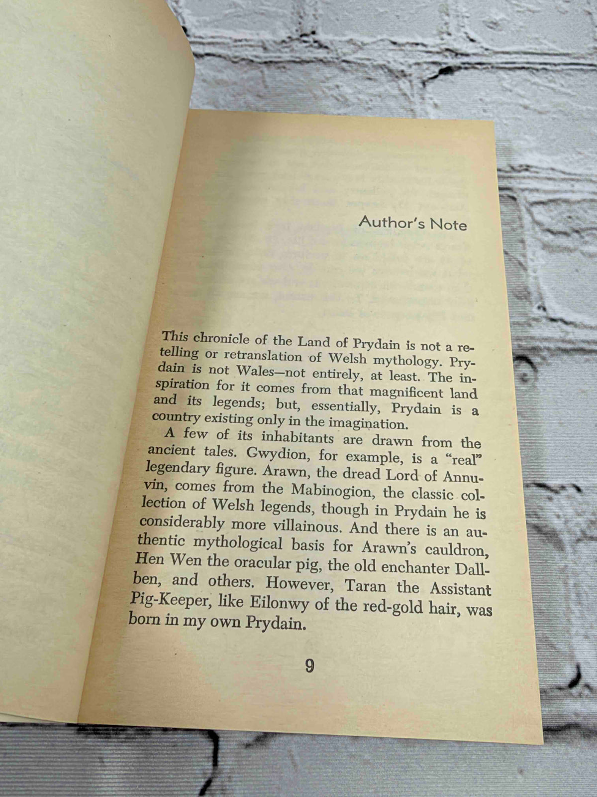 The Book of Three by Lloyd Alexander, 1980 Dell Laurel-Leaf paperback - author's note