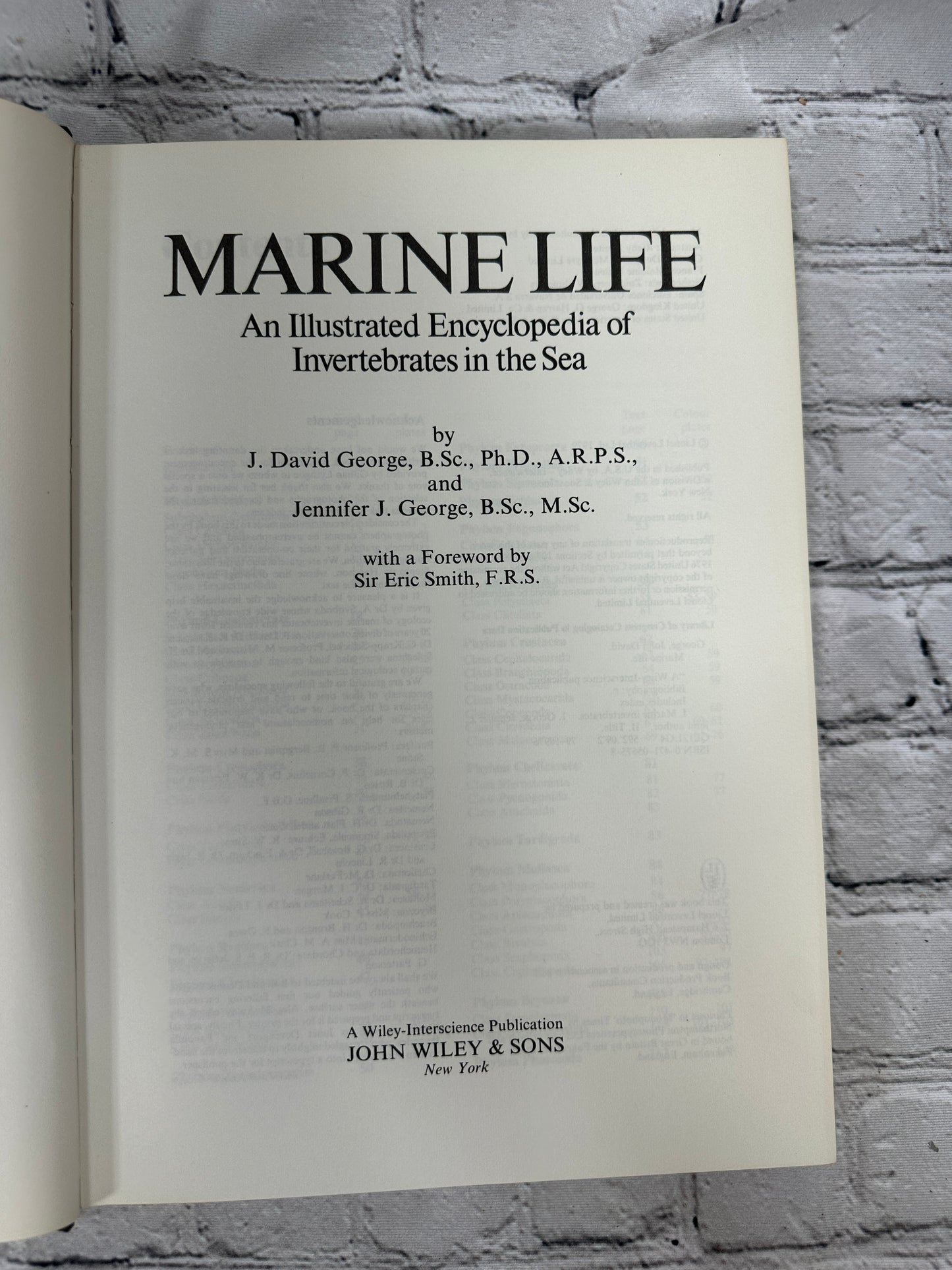 Marine Life: An Illustrated Encyclopedia, By John David George [1979]