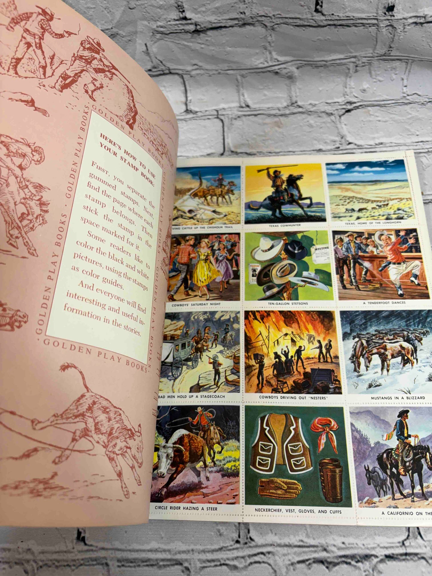 The Golden Play Book of Cowboy Stamps