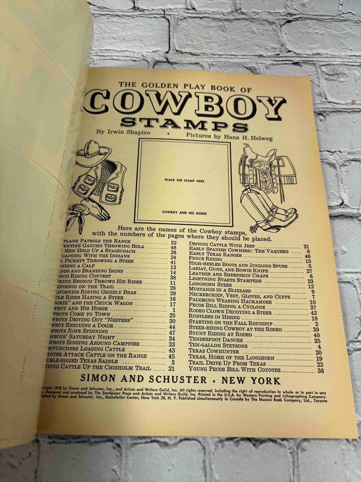The Golden Play Book of Cowboy Stamps