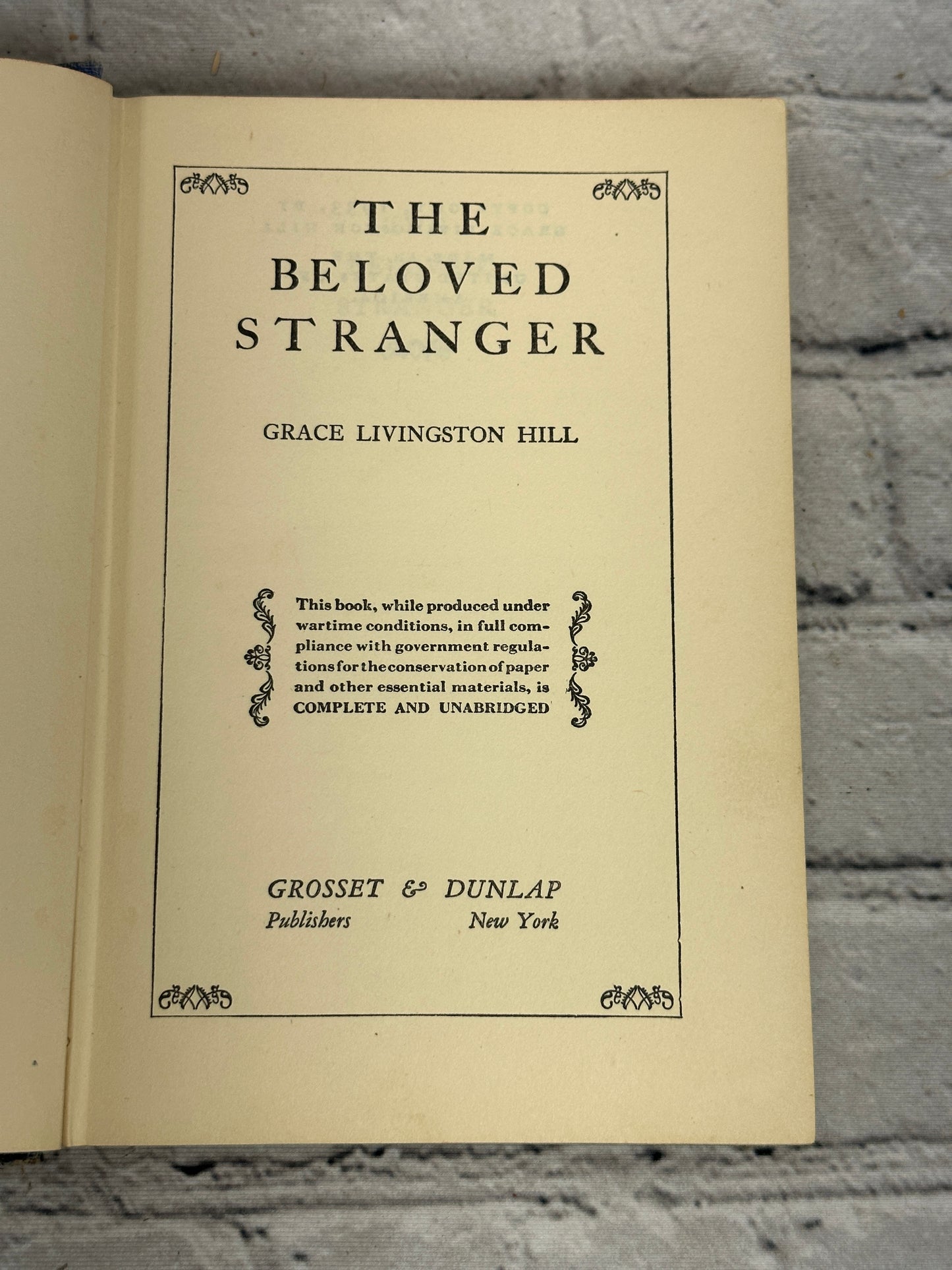 The Beloved Stranger by Grace Livingston Hill [1933]