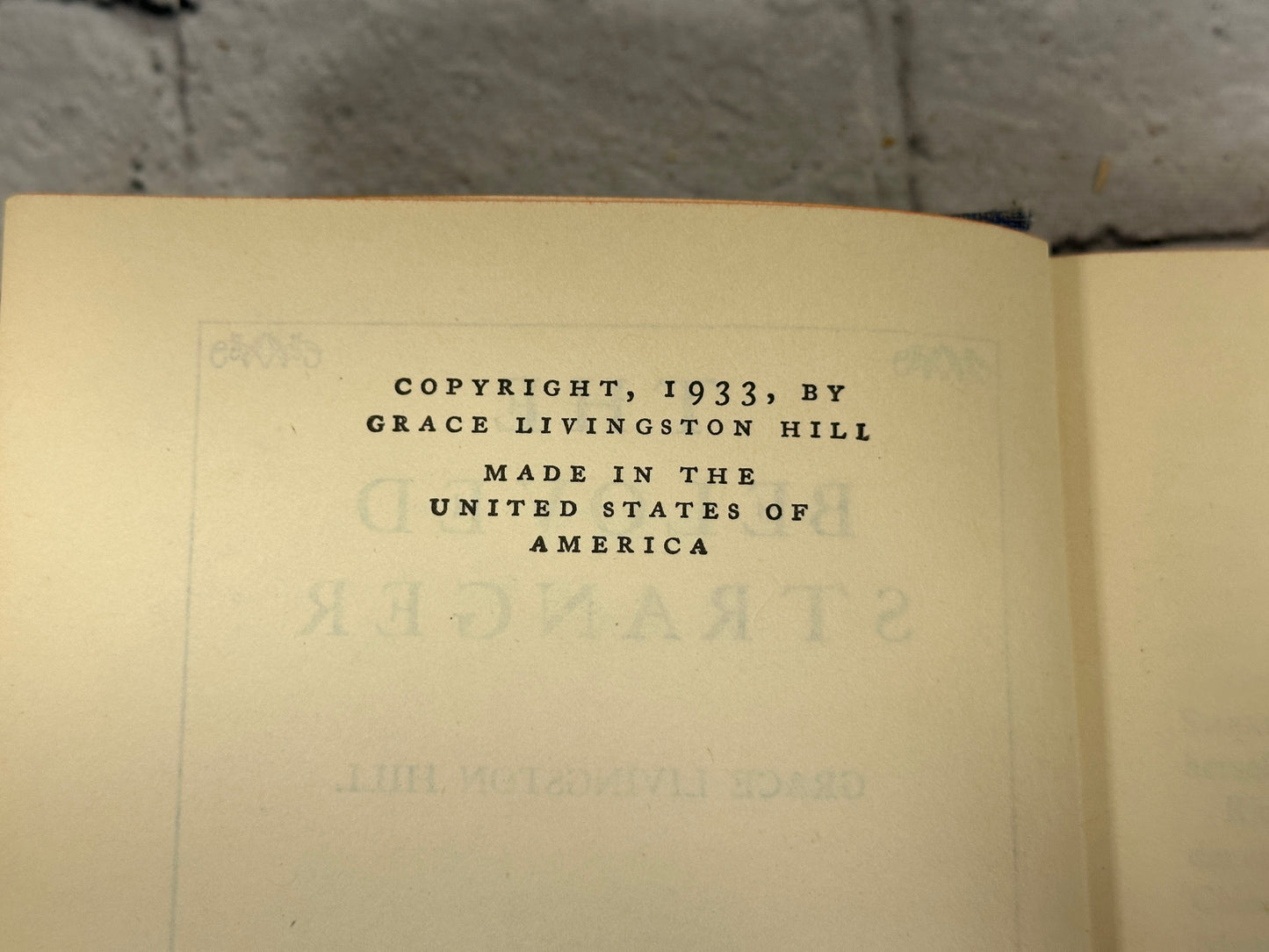 The Beloved Stranger by Grace Livingston Hill [1933]